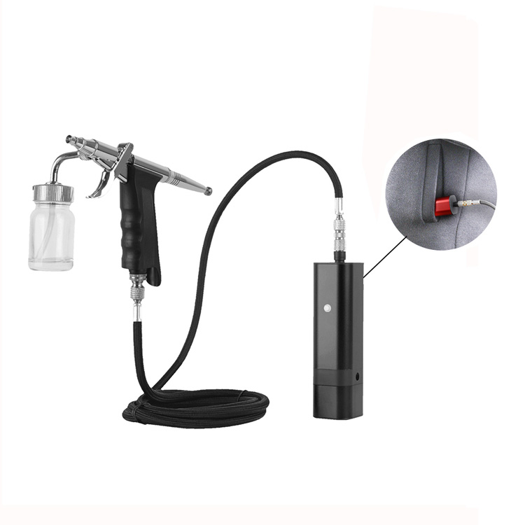 Auto Cordless Airbrush Make Up Kit na may Side Feed Cup